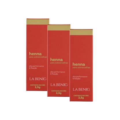 Kit 3 Hennas La Benig 2,5g