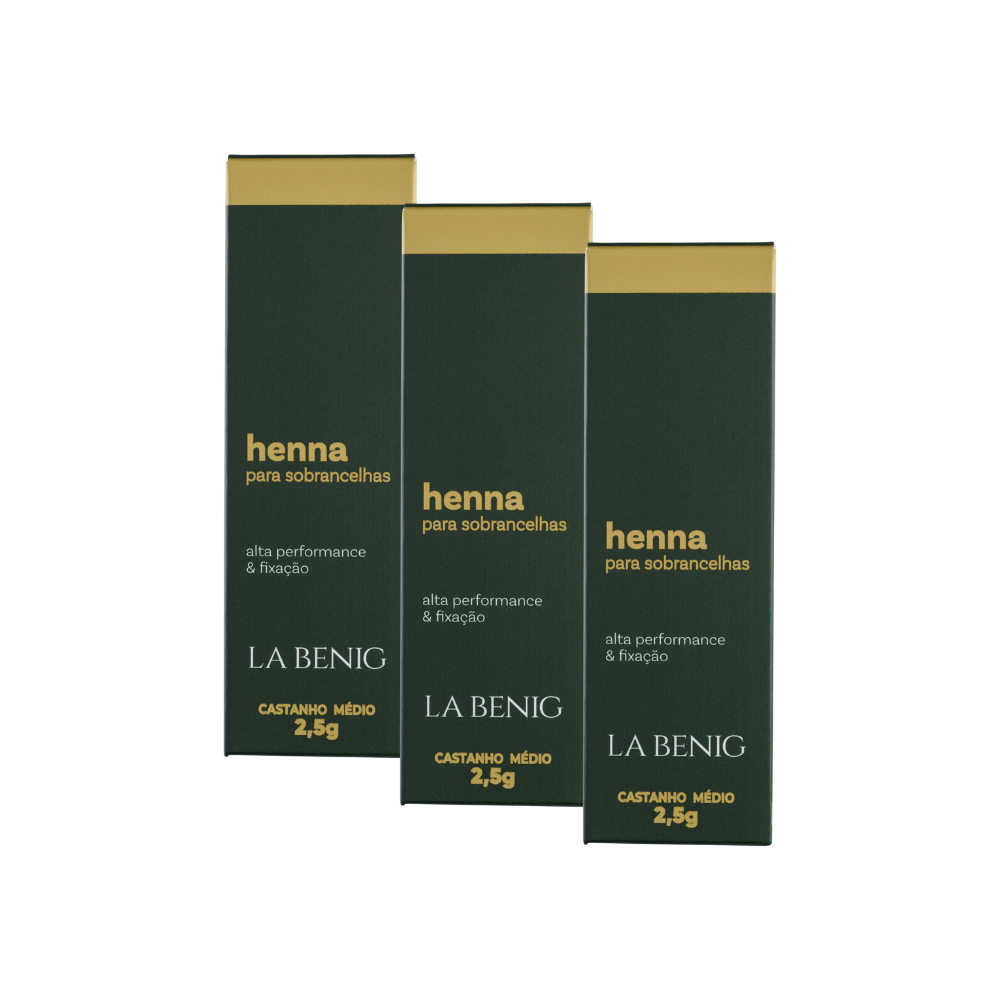 Kit 3 Hennas La Benig 2,5g
