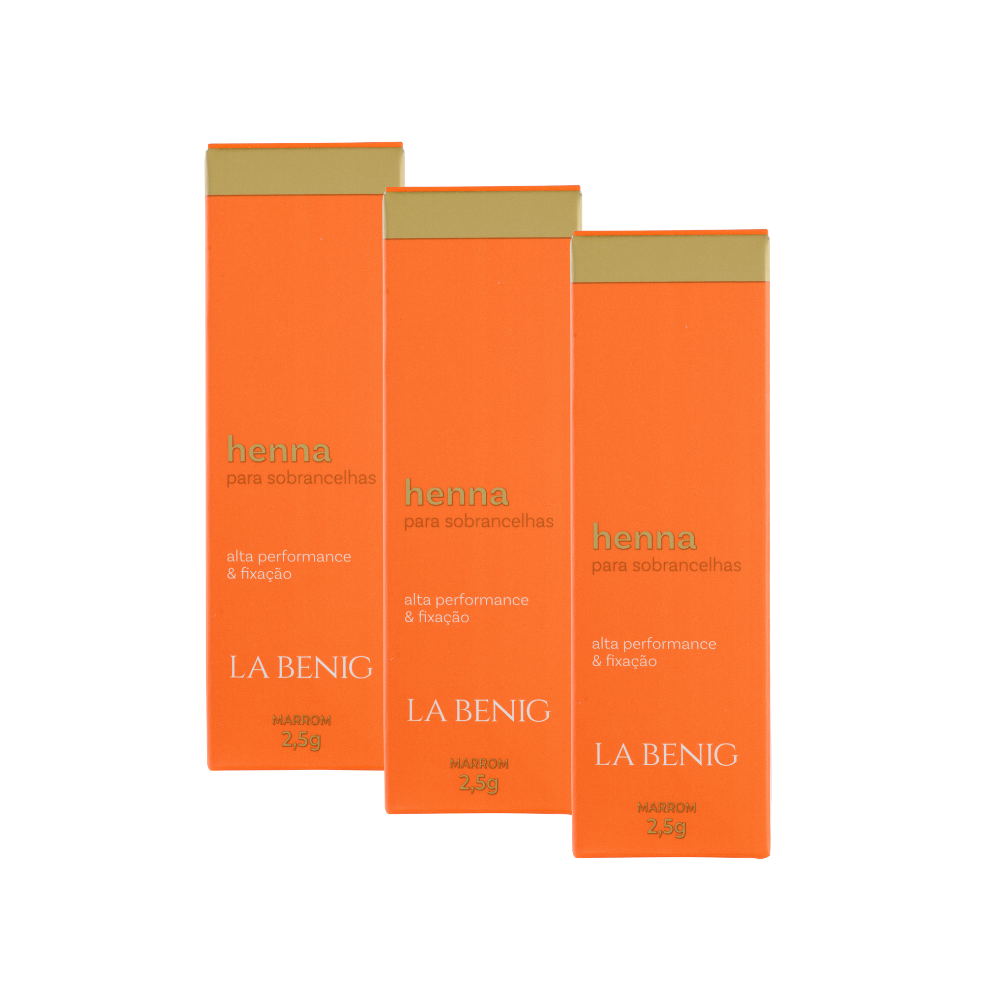 Kit 3 Hennas La Benig 2,5g