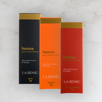 Kit 3 Hennas La Benig 3g