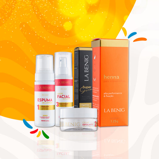 Combo Henna 2,5g + Kit Skin Care + Super Sérum