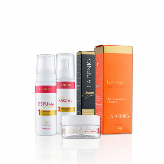 Combo Henna 2,5g + Kit Skin Care + Super Sérum