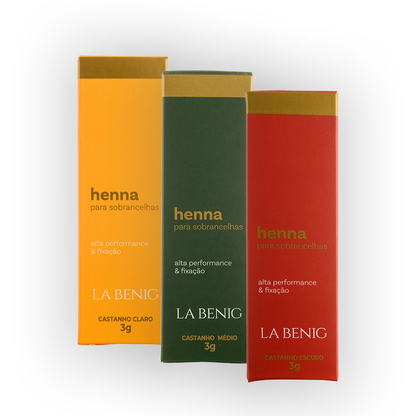 Kit 3 Hennas La Benig 3g