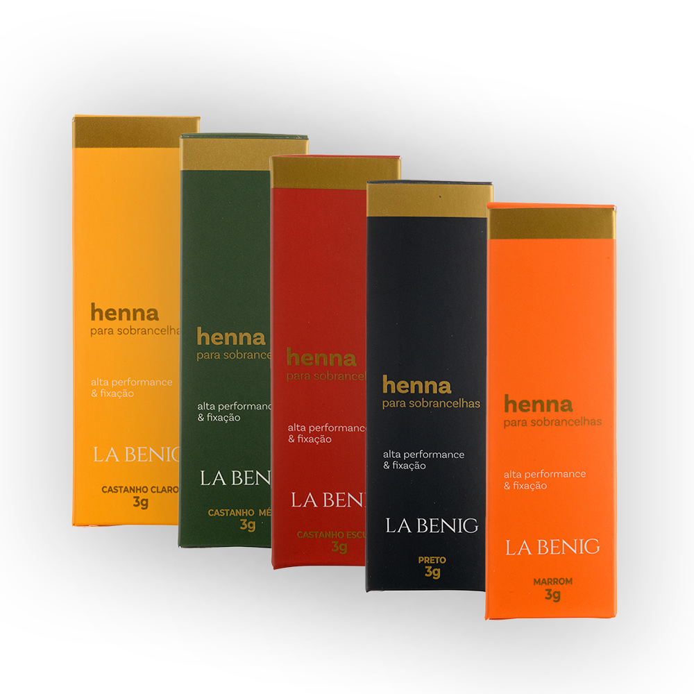 Kit 5 Hennas La Benig 3g
